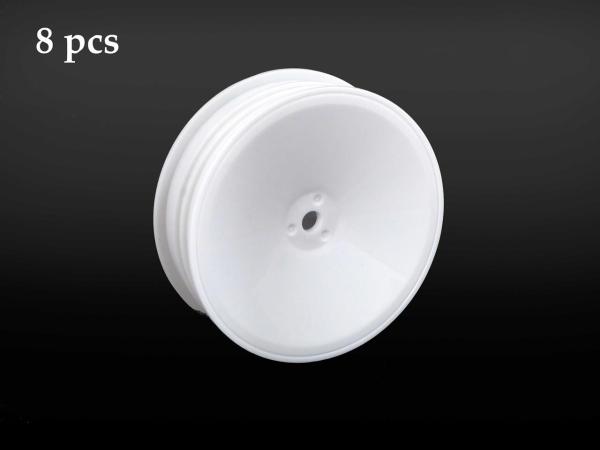 2WD Front Narrow Wheels 2.2in 12mm Hex (White) MSB1 (8 Stk)